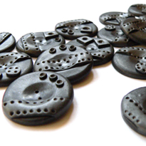 Metallic Silver Grey Steampunk Buttons by Artful Buttons - click to buy in my Etsy shop
